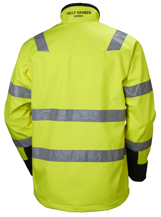HELLY HANSEN JAKKE GUL/KOKSGRÅ L ALNA SOFTSHELL