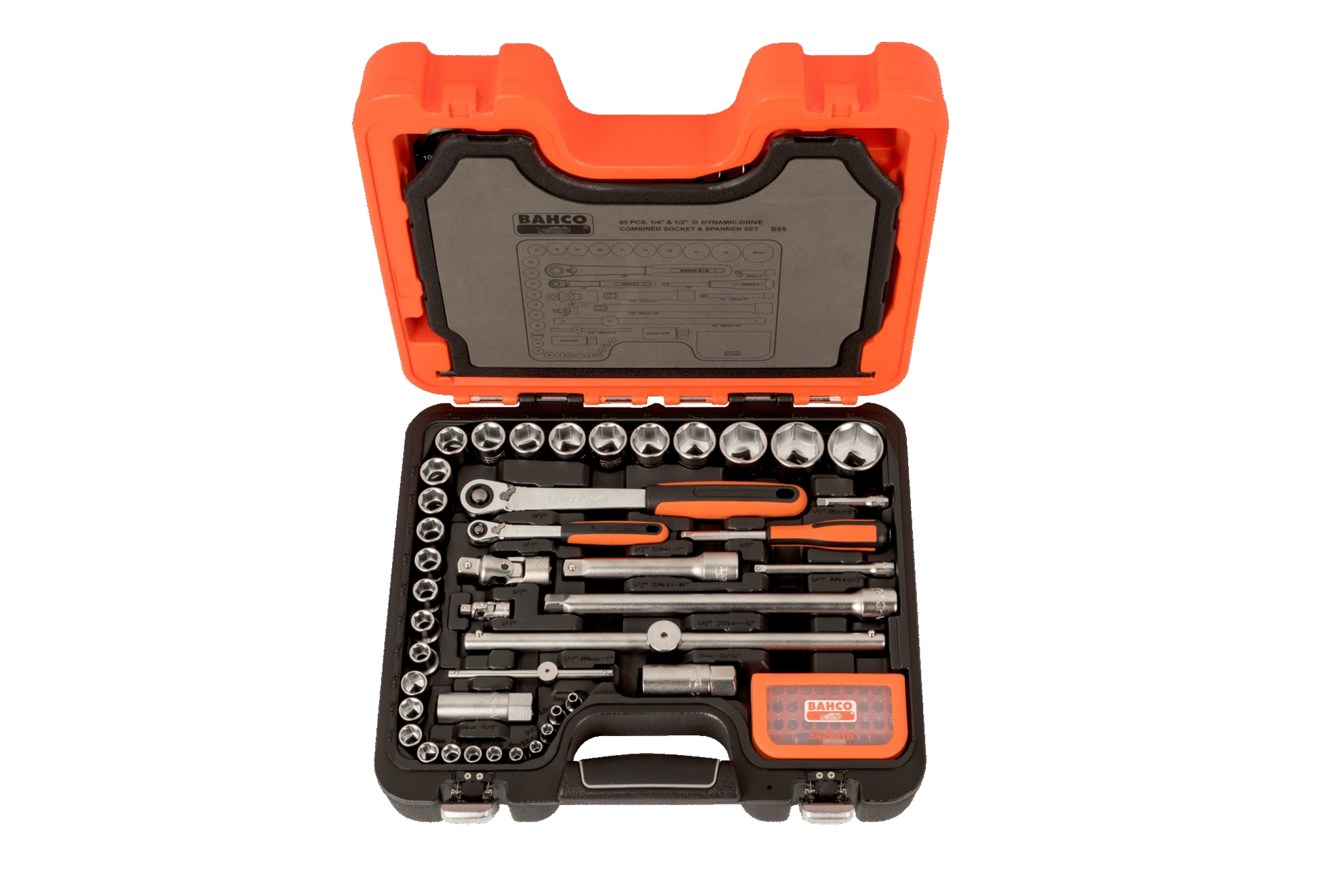 S95 Pipenøkkelsett 95 deler, 1/4", 1/2"