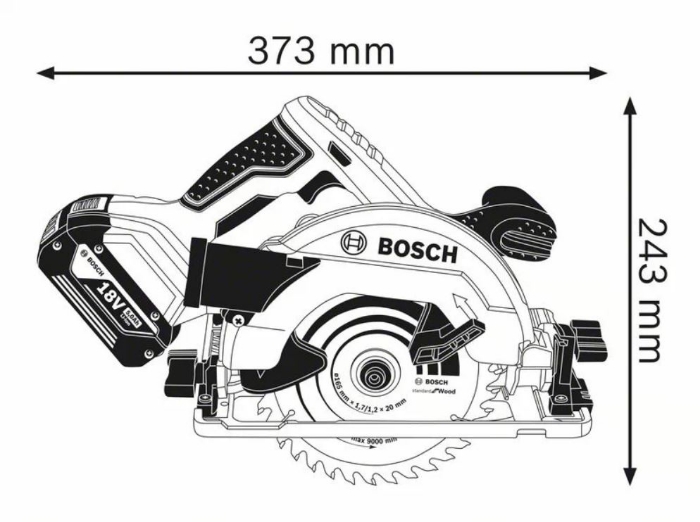 BOSCH SIRKELSAG GKS 18 V-57 G