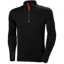 HELLY HANSEN TRØYE MERINO LIFA HALF-ZIP SORT
