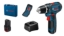 BOSCH DRILL GSR 12V-15 M/2 X 2.0 AH + SKRUBITSSETT