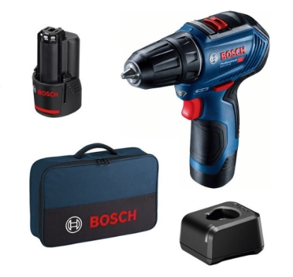 BOSCH DRILL GSR 12V-30 2X2AH M/LADER