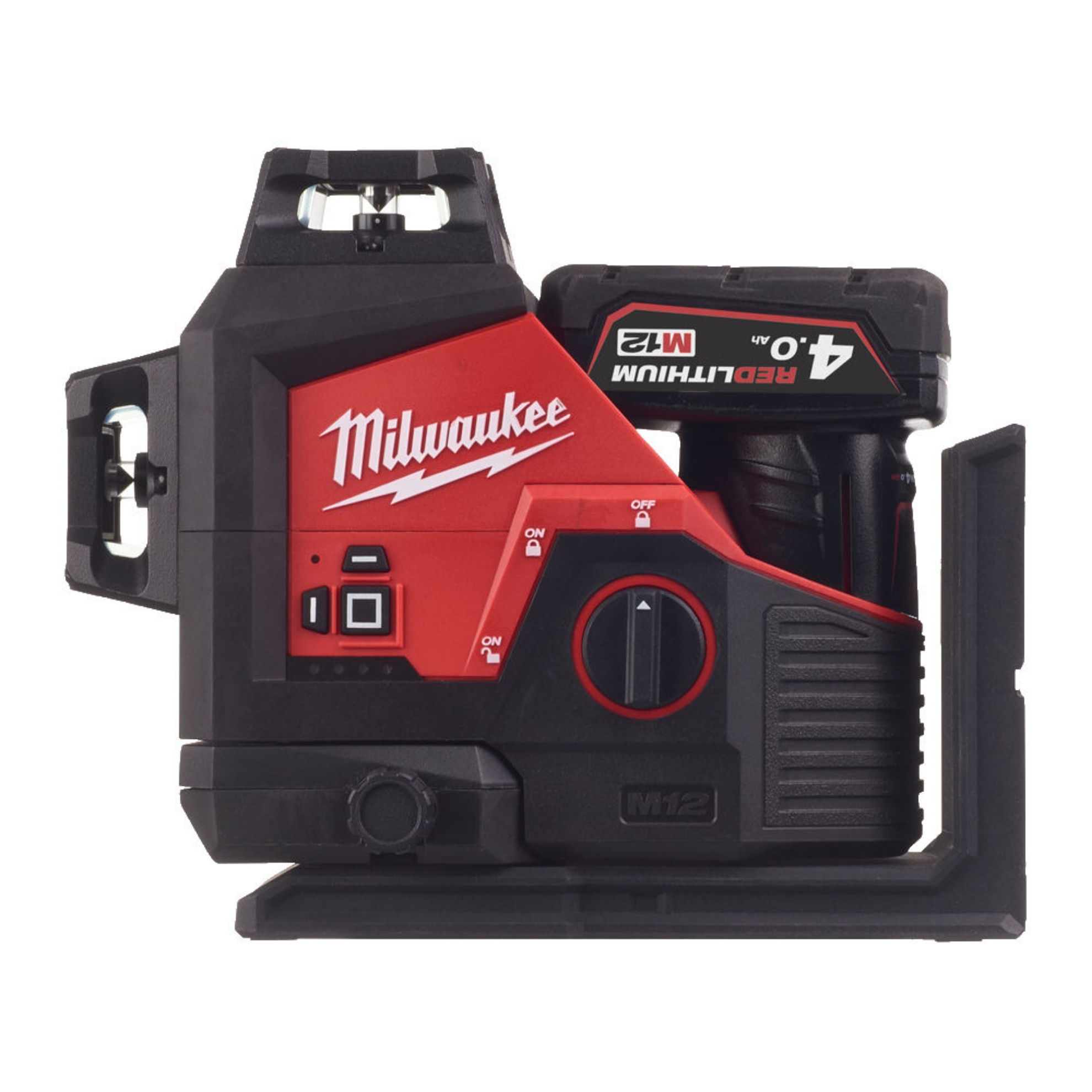 Bilde av M12 3PL-401C Krysslaser grønn, med batteri og lader