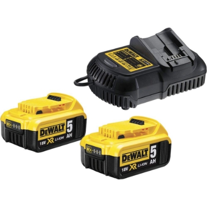 DEWALT BATTERIPAKKE 2X5AH M/LADER