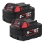 MILWAUKEE BATTERISETT M18 B5 2-PACK