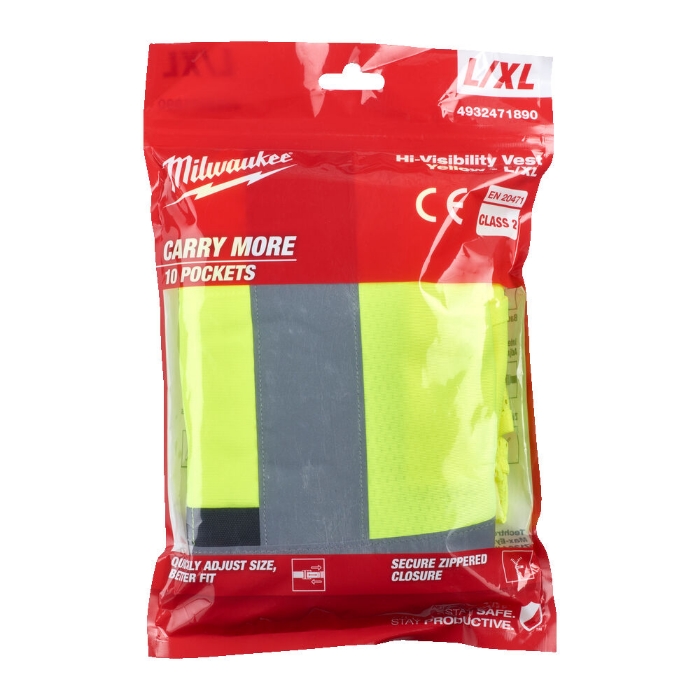 MILWAUKEE SIKKERHETSVEST HI-VIS GUL
