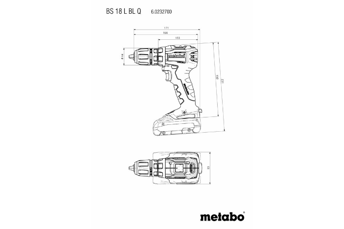 METABO DRILL BS 18 L BL QUICK 2X4,0AH