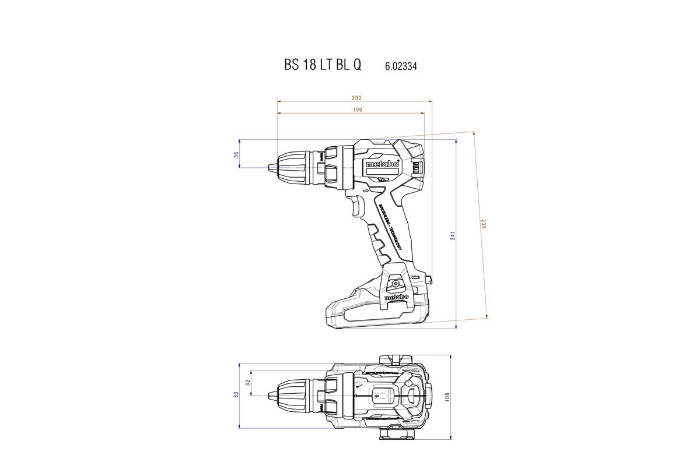 METABO DRILL BS 18 LT BL Q