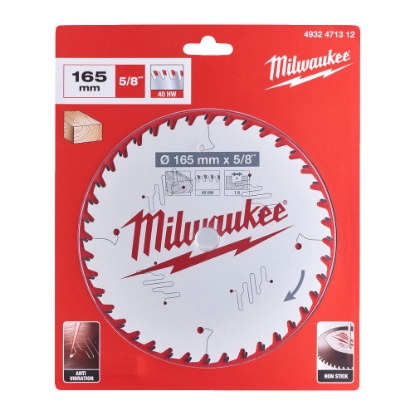 MILWAUKEE SIRKELSAGBLAD W 165 X 15.87 X 1.6 MM 40T