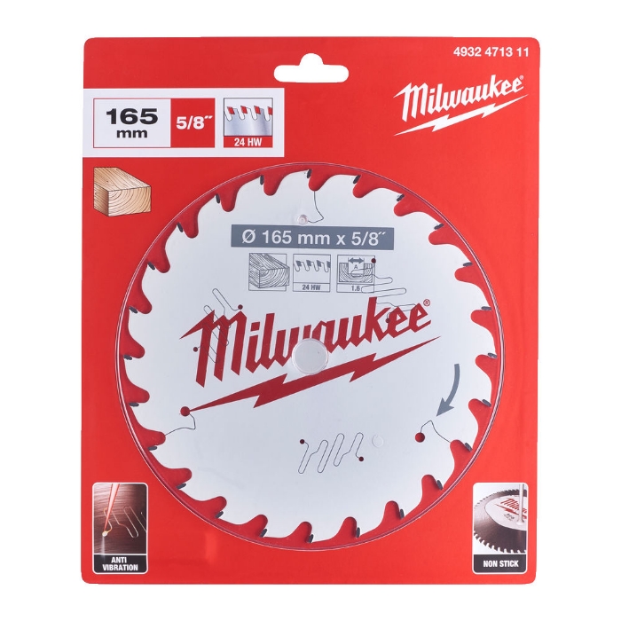 MILWAUKEE SIRKELSAGBLAD W 165 X 15.87 X 1.6 MM 24T