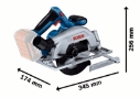 BOSCH SIRKELSAG GKS 18V-57-2 SOLO L-BOXX