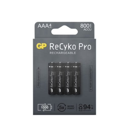 BATTERI GP RECYKO PRO AAA 800MAH 4-PK