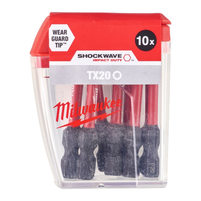 MILWAUKEE BITS SHOCKWAVE TX20 X 50MM 10 STK.