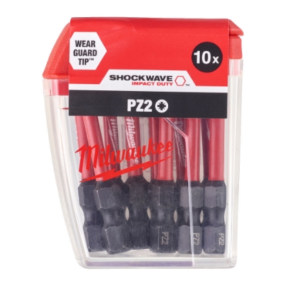 MILWAUKEE BITS SHOCKWAVE PZ2 X 50MM 10 STK.