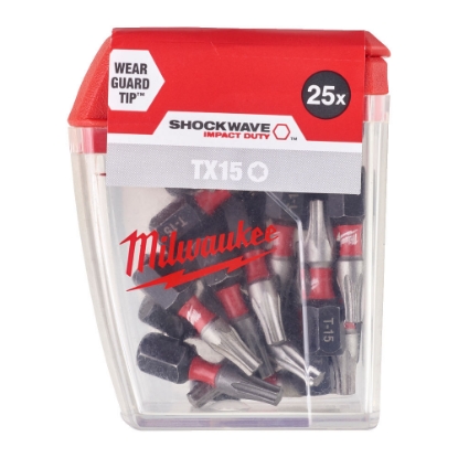 MILWAUKEE BITS SHOCKWAVE TX15 X 25MM 25 STK.