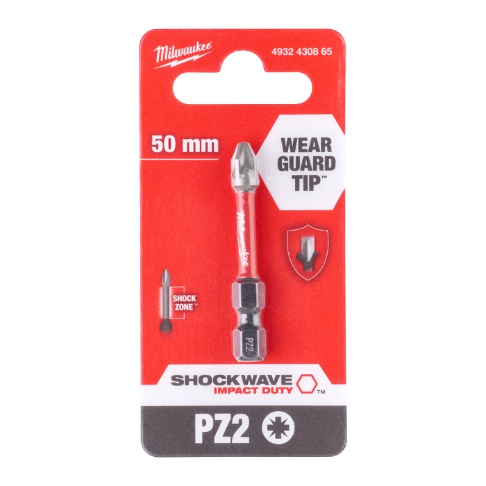 MILWAUKEE BITS SHOCKWAVE PZ2 X 50MM 1 STK.