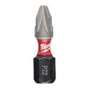 MILWAUKEE BITS SHOCKWAVE PZ2 X 25MM 2 STK.