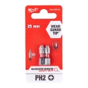 MILWAUKEE BITS SHOCKWAVE PH2 X 25MM 2 STK.