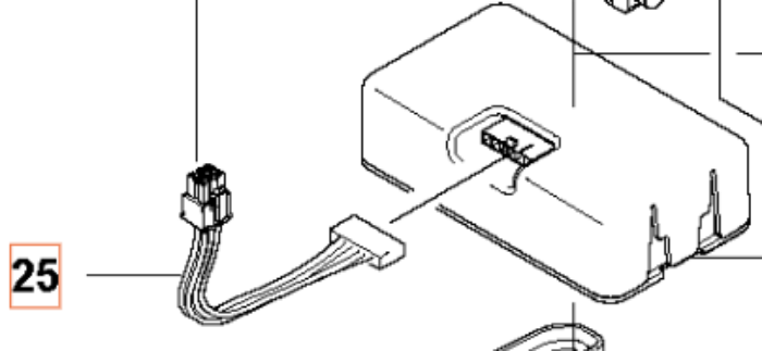HUSQVARNA KABELSETT TIL BATTERI 593247201