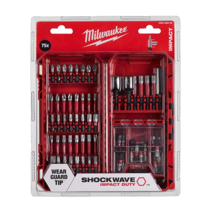 MILWAUKEE BITSSETT SHOCKWAVE CD XL 75P