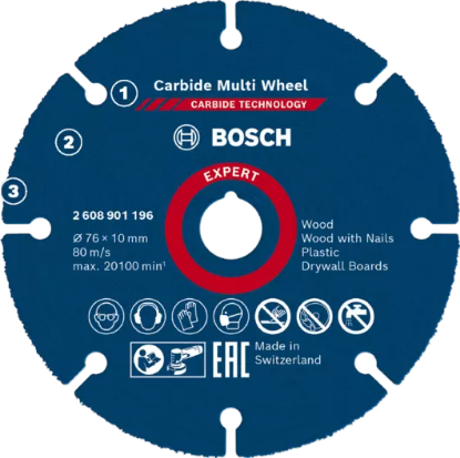 BOSCH KAPPESKIVE MULTIWHEEL 76X10MM HM