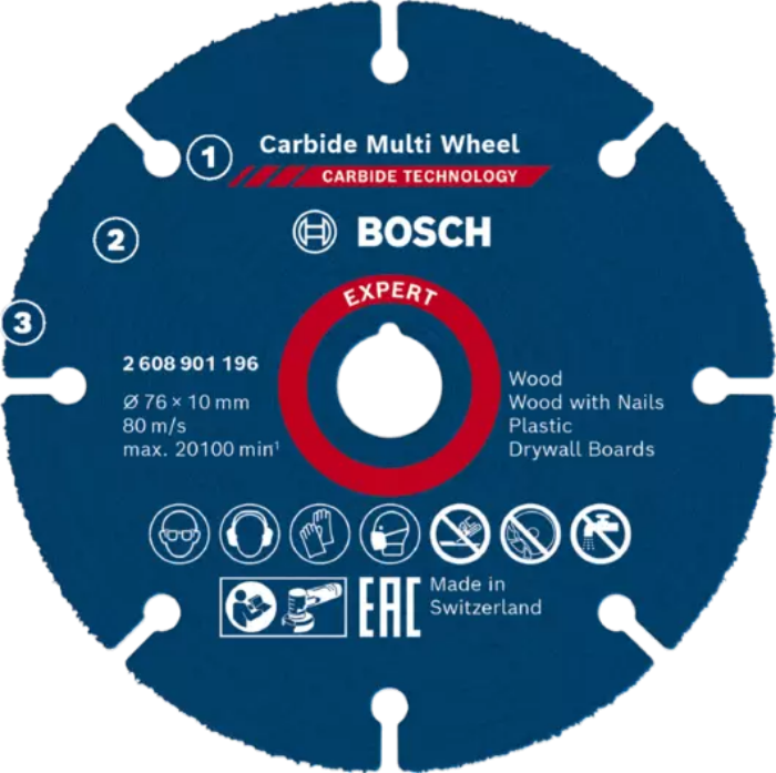 BOSCH KAPPESKIVE MULTIWHEEL 76X10MM HM