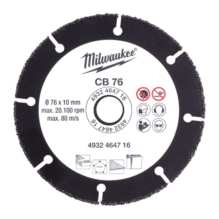 MILWAUKEE CARBIDESKIVE 76 x 10MM