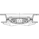 HJUL 160MM NYLON SVING M/BREMS 350 KG