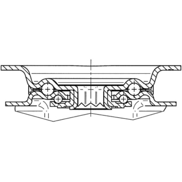HJUL 160MM NYLON SVING M/BREMS 350 KG