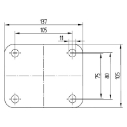 HJUL 160MM NYLON SVING M/BREMS 350 KG