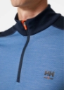 HELLY HANSEN TRØYE MERINO HALF-ZIP LIFA NAVY/LYSBLÅ