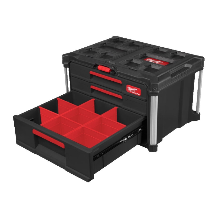 MILWAUKEE KOFFERT MED 2+1 SKUFFER PACKOUT