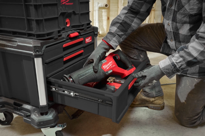 MILWAUKEE KOFFERT MED 2+1 SKUFFER PACKOUT