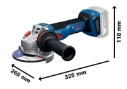 Bosch Vinkelsliper GWS18V-11 SOLO 125MM L-Boxx