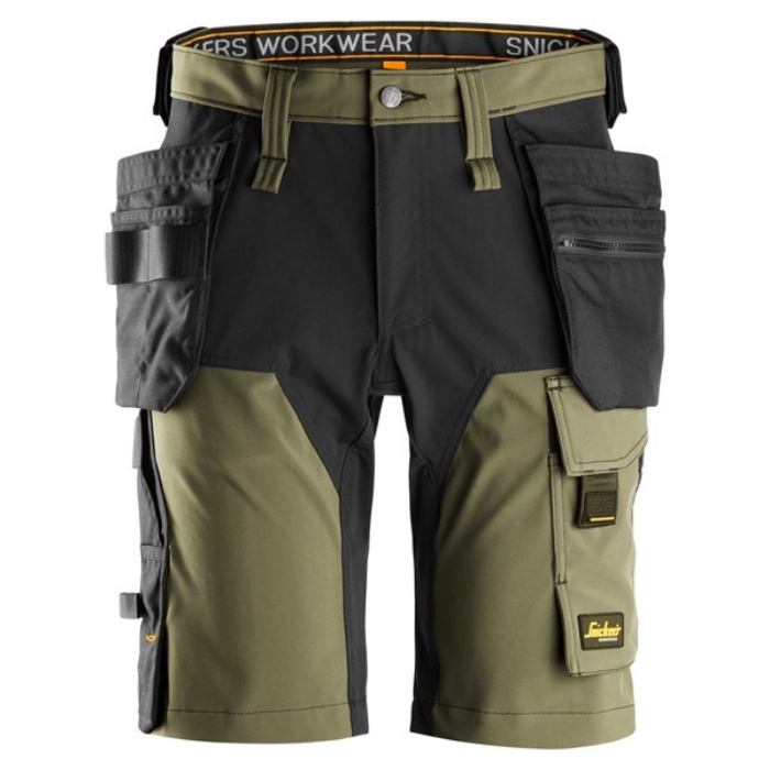 Snickers Workwear Shorts 6175 Kakigrønn/Svart