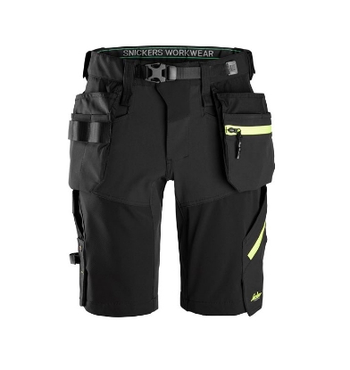 Snickers Workwear Shorts 6140 Svart/Gul Snickers Workwear Shorts 6140 Svart/Gul