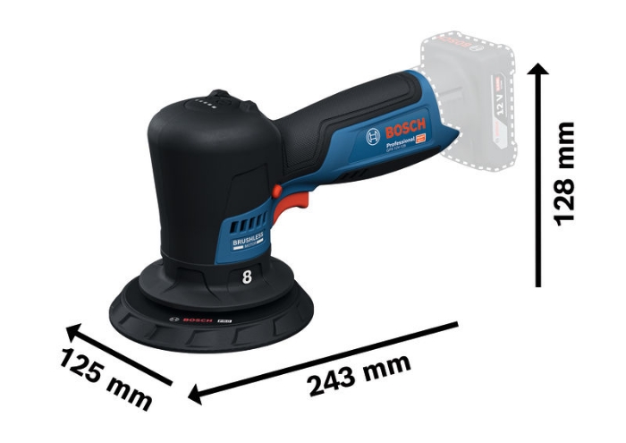 Bosch Poleringsmaskin GPX 12V-125 Solo