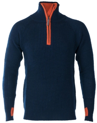 Bilde av BS Ullgenser Lygna Mørkeblå/Oransje