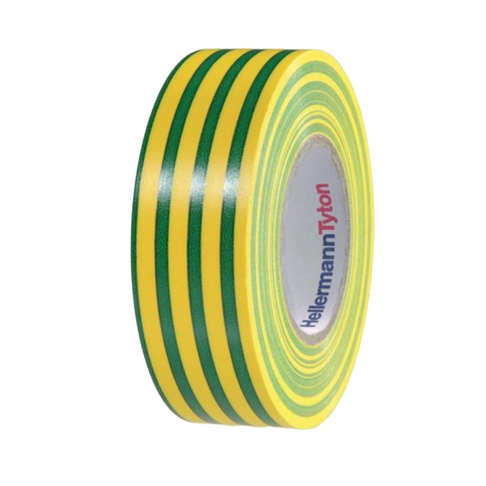 HellermannTyton Eltape Gul/Grønn 19MM 20M