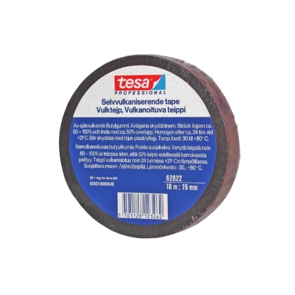 Tesa Vulketape 62822 19MMX10M Svart